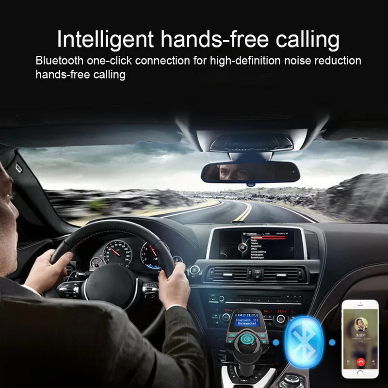 Автомобильный Bluetooth fm-передатчик MP3 плеер аудио Радио адаптер громкой