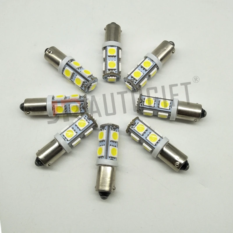 100 шт. заводская цена BA9S светодиодная лампа T4w 9Led 5050 9SMD DC12V/24V белая автомобильная
