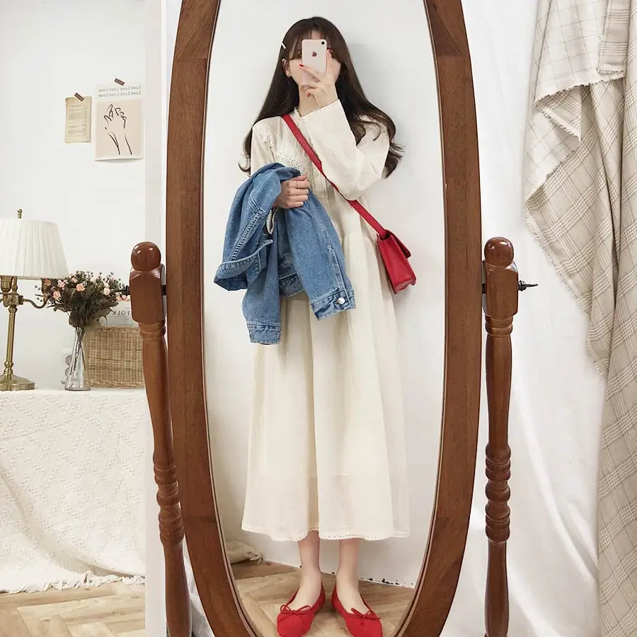 Новинка, S-XL, весеннее женское платье, повседневное, бохо, OL, повседневное, хлопок, лен, длинный рукав, женские платья, женское платье, robe femme Vestido