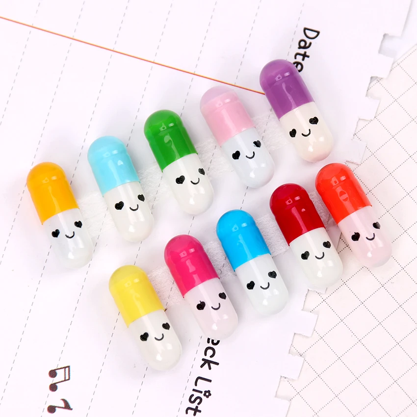 50 шт. новые модные детские капсульные буквы бумага Kawaii Emoticon смайлик таблетки