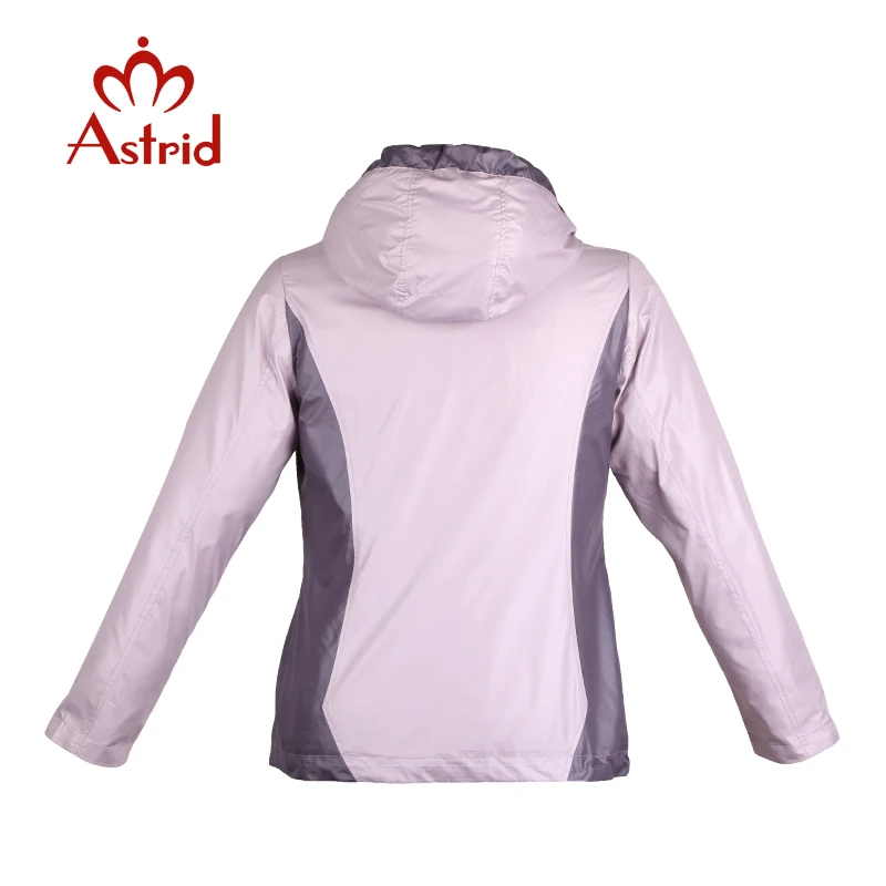 Астрид Женская ветровка большой Размеры куртка Демисезонный плюс с капюшоном
