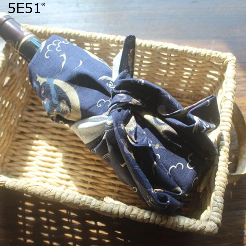 

Хлопковый платок furoshiki в японском стиле 100%/платок с принтом 52 см/много применений