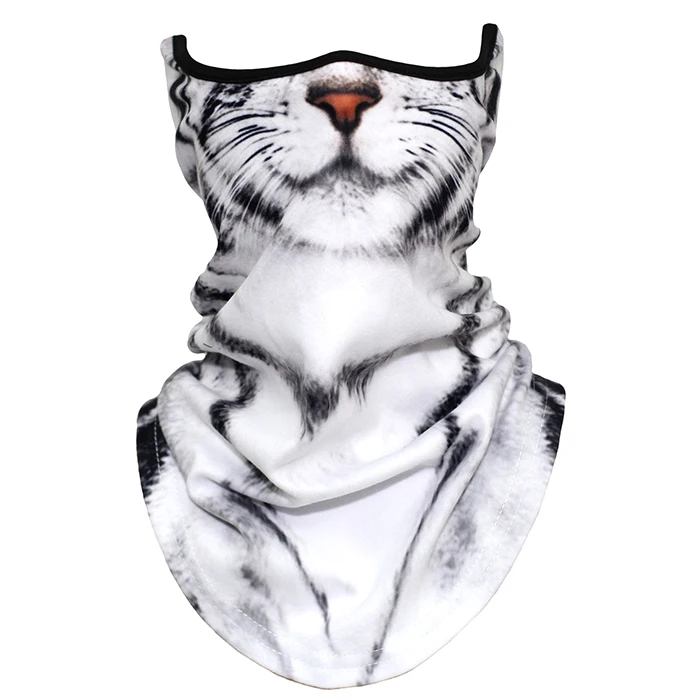 Мода 3D Собака Кошка Животное шеи Gaiter Половина лица маска зимняя теплая крышка шеи труба лицо Щит Флисовая бандана шарф для женщин и мужчин - Цвет: MBC-05