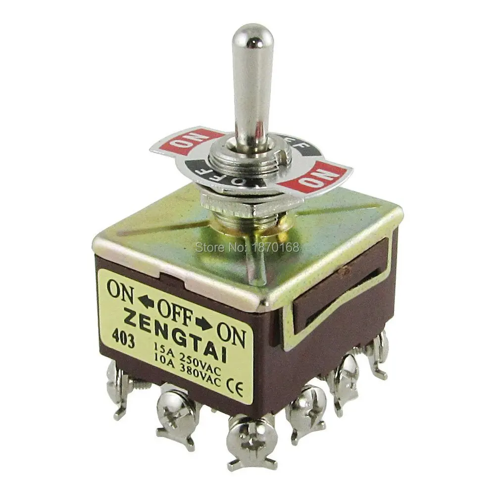 AC 15A/250 V 10A/380 Винтовые клеммы вкл/выкл/на 4PDT тумблер | Обустройство дома