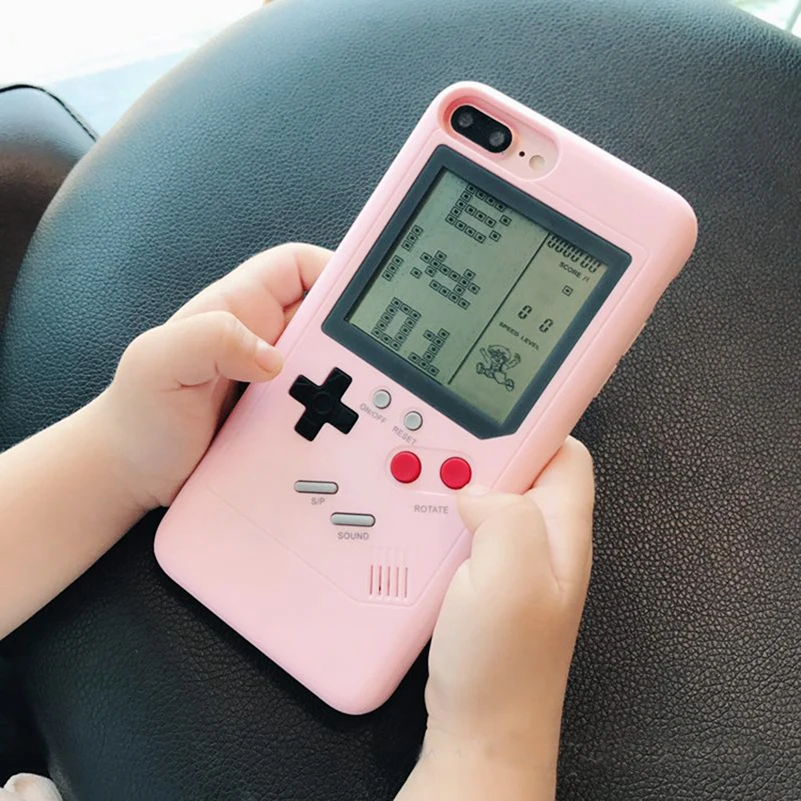 Чехол для телефона Nintendo Tetris Gameboy в стиле ретро Apple iPhone 6 6s 7 8 Plus X игровой