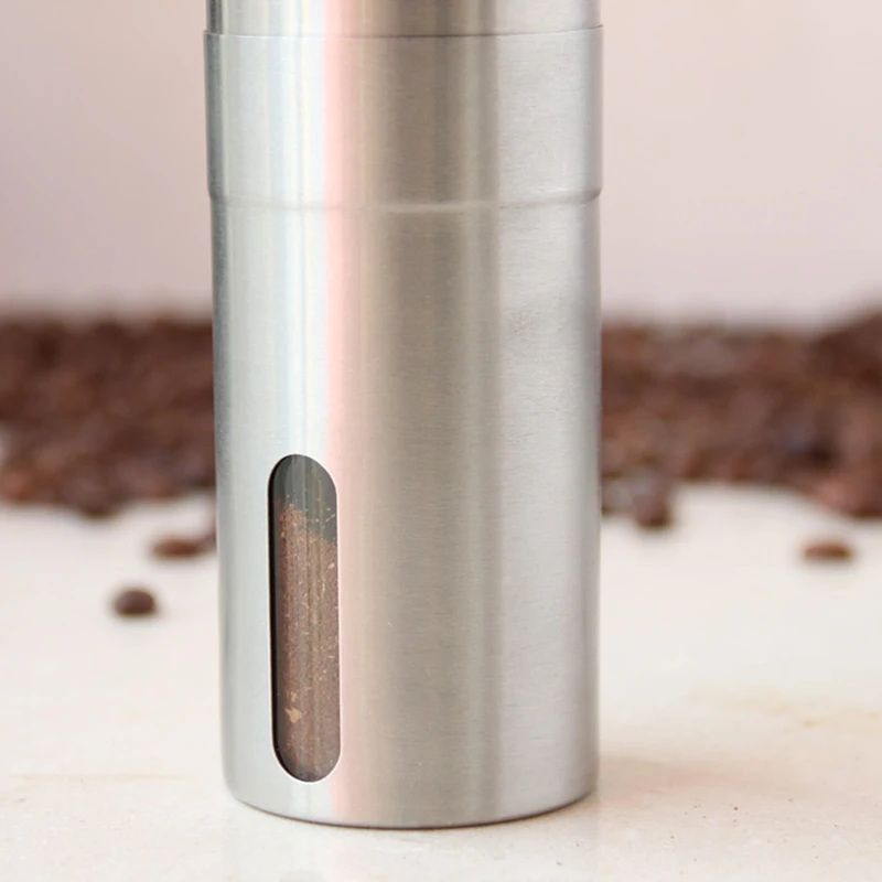 Silver Hand Manual Coffee Grinder Mini Stainless Steel Handmade Bean Burr Grinders Mill Kitchen Tool JCFCJ168 | Дом и сад