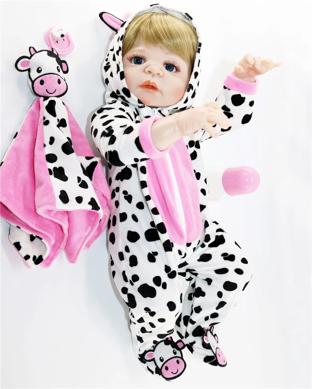 Bebes reborn 23 &quot57 см полностью силиконовый винил baby girl куклы блонд парик может