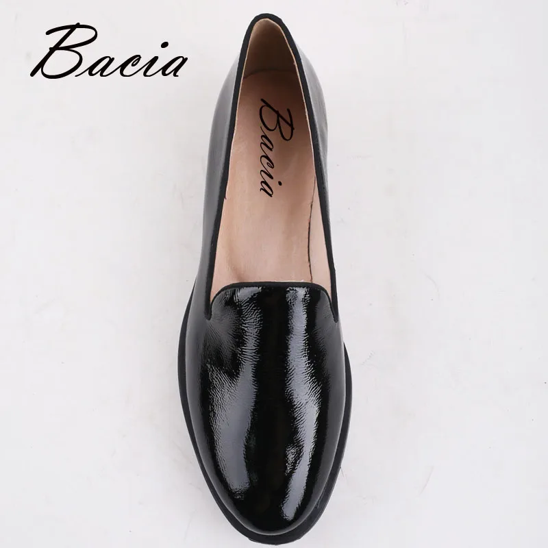 Bacia/короткие Стильные лоферы женская модная кожаная обувь на плоской подошве
