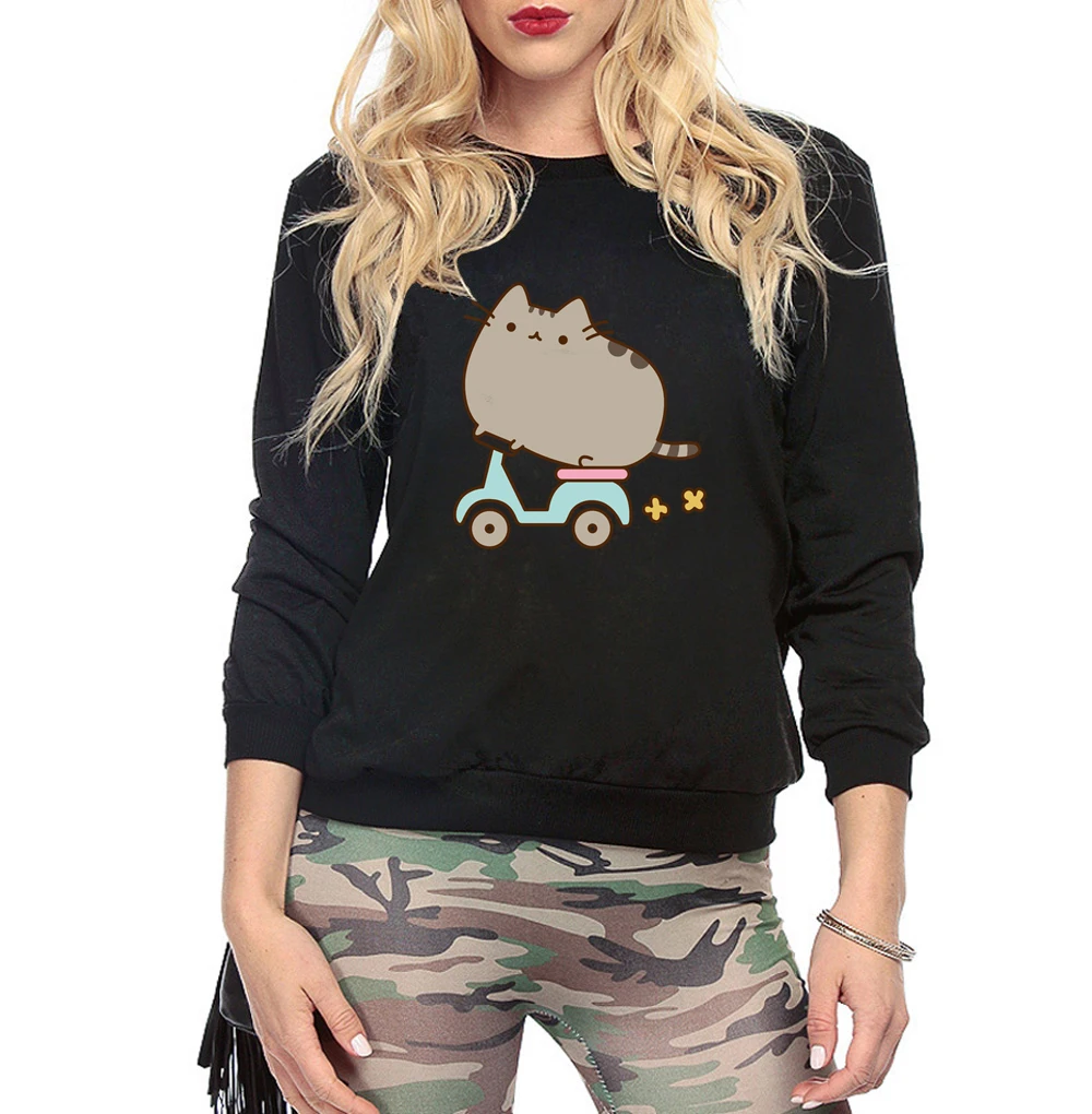 Женские пуловеры с героями мультфильмов kawaii; сезон осень-зима; флисовые стильные толстовки; цвет темно-синий, черный, красный, серый; спортивный костюм; размеры S-XXL; толстовки;