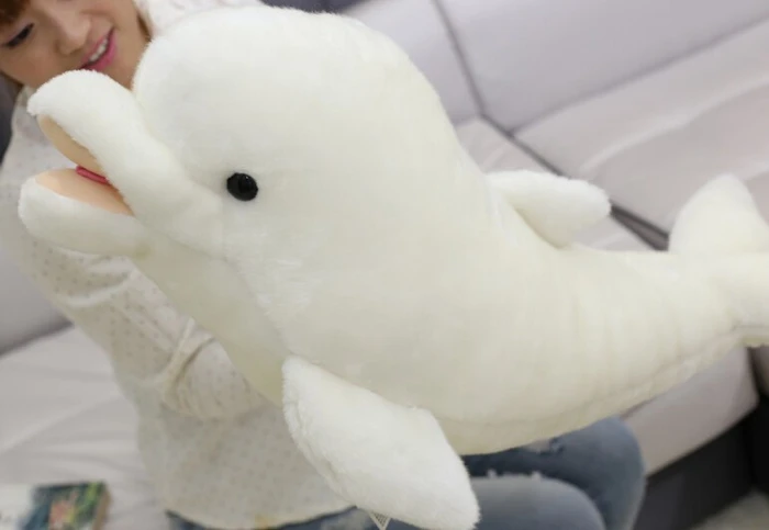 Cute Dolphins Plush Toys Large Blue Dolphin Dolls Beluga Pillow Toy Girls Birthday Gift | Stuffed &amp Animals