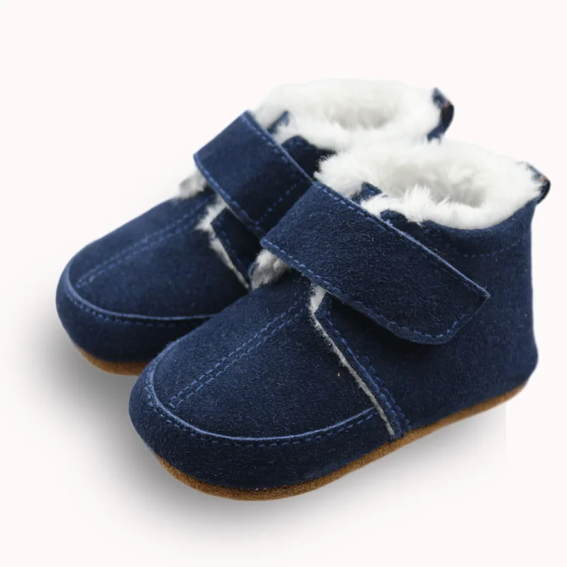 Новинка 2020 зимние теплые ботинки с мехом детские мокасины из натуральной кожи