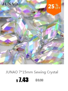 JUNAO 10*14 мм 13*18 мм, форма в виде капли Аквамарин Стразы ab Crystal Пришивные акриловые кристаллы камни не Вышивание стразами бусины