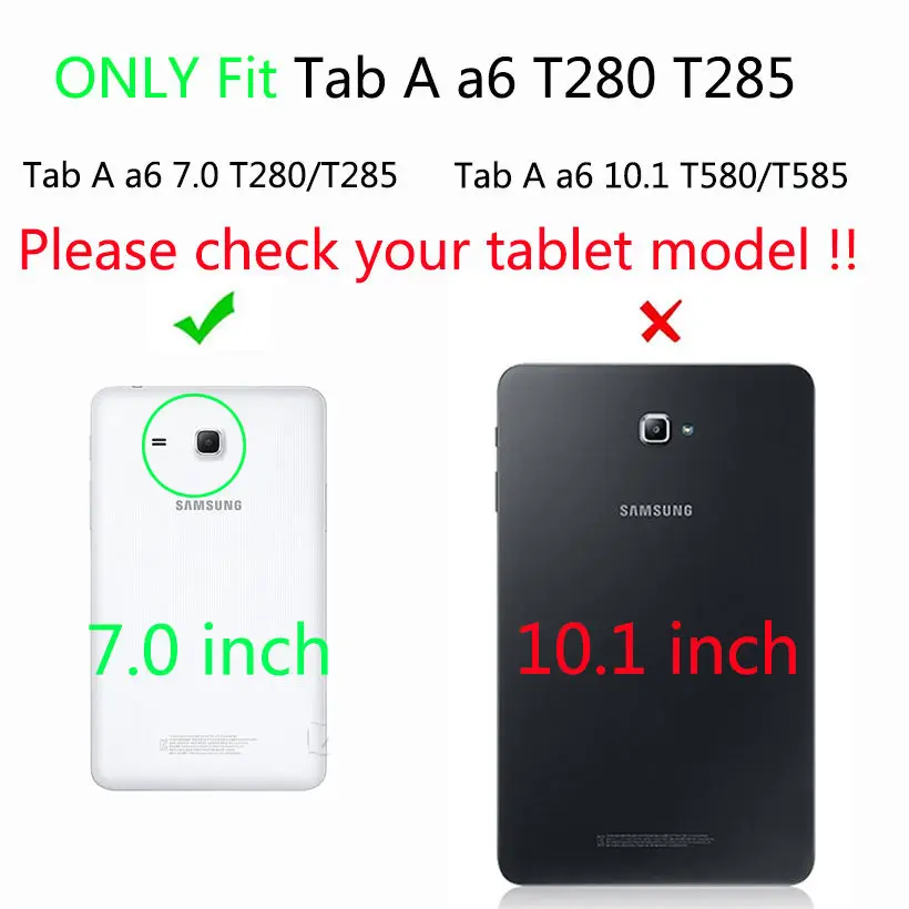 Чехол для Samsung Galaxy Tab A A6 7 0 дюйма 2016 T280 T285 чехол планшета ТПУ и ПК гибридный