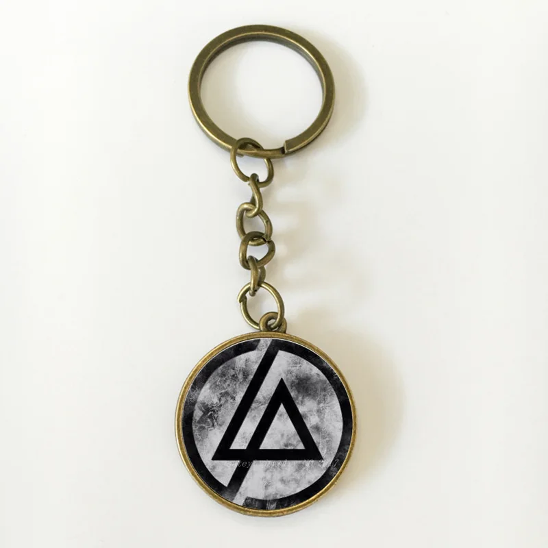 K14 Suteyi, модные, новые, американские, с логотипом Linkin Park, длинные цепочки, держатель для ключей, стеклянный кабошон, подвеска, брелок на цепочке, ювелирные изделия для фанатов - Цвет: K14