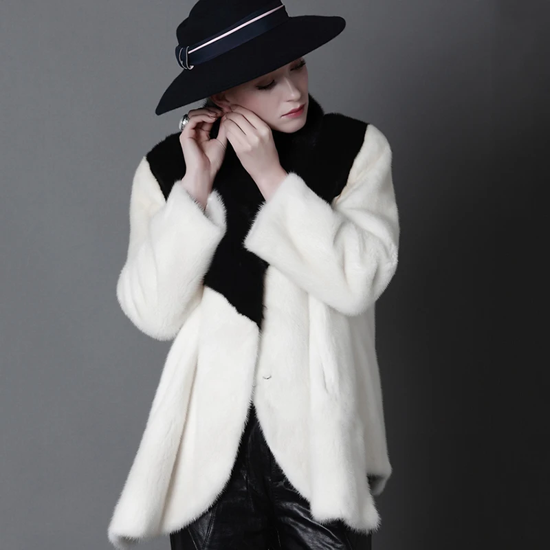 Высококачественная куртка LVCHI на заказ Женское пальто меховое натуральный мех