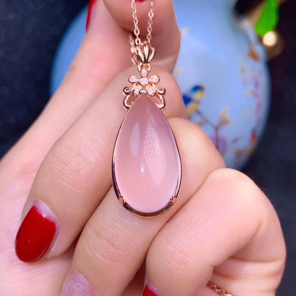 Стихийных бедствий и слоем настоящего розового кварца комплект ювелирных