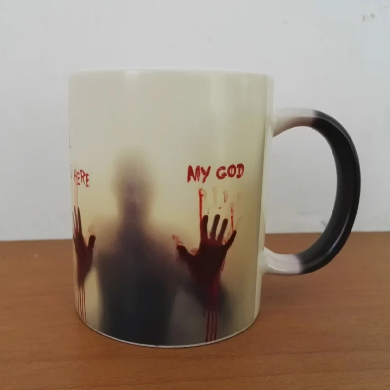 Новейший дизайн, Ходячие мертвецы, зомби, кофейные кружки, теплообменяющиеся цвета, чайная чашка, волшебная Подарочная кружка, дарил был здесь