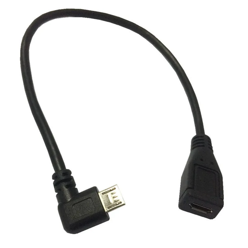 5 шт./партия удлинитель переходник с Micro USB (папа мама) на 90 градусов 0 25 м см|male to female