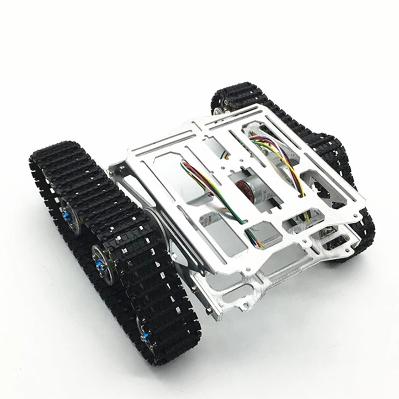 ЧПУ Алюминиевый сплав DIY гусеничный робот шасси интеллектуальная Автомобильная платформа с двойным двигателем постоянного тока с кодером для робота
