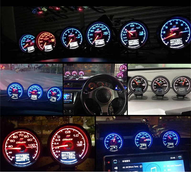 GReddi Boost Калибр для honda city civic 2005 2006 2008 ek accord 7 2008 Авто Boost указатель турбо измеритель давления 60 мм
