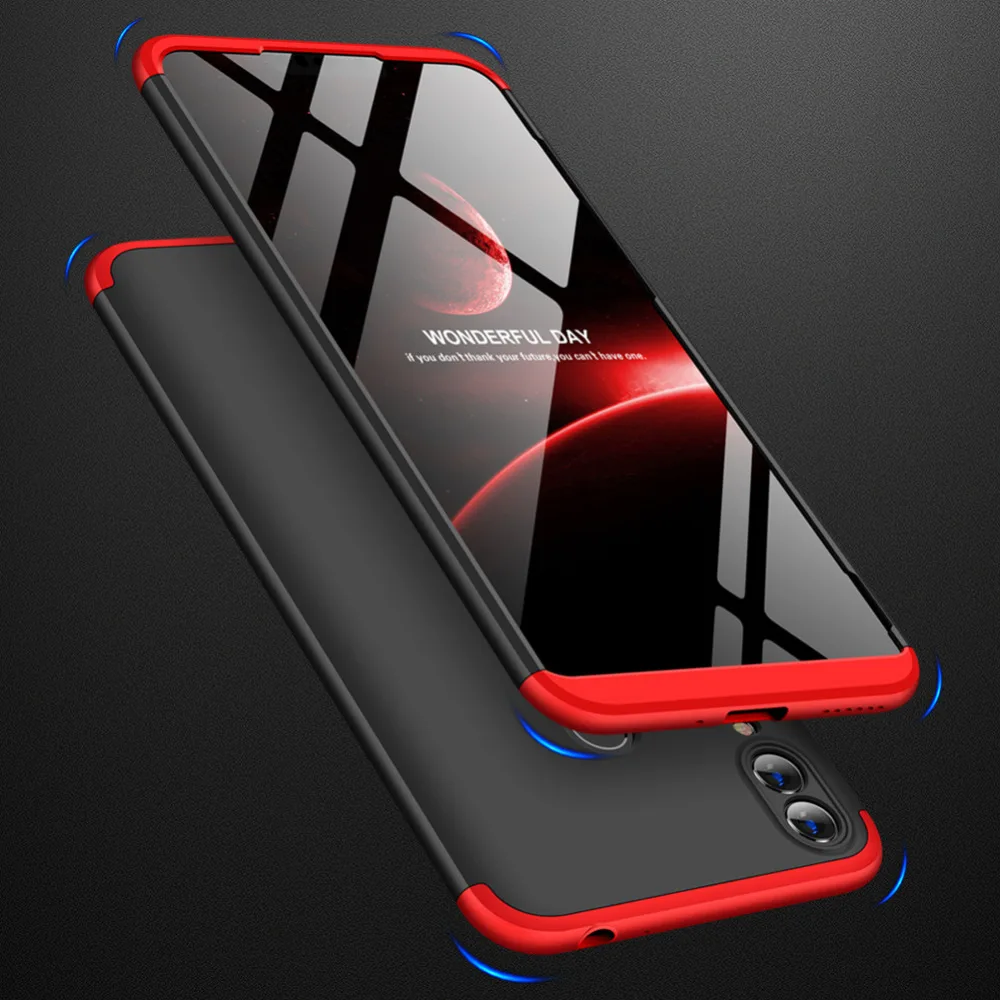 Для huawei Honor 8C чехол Honor8c 360 градусов полный корпус чехол для huawei Honor 8C Гибридный противоударный чехол со стеклянной пленкой