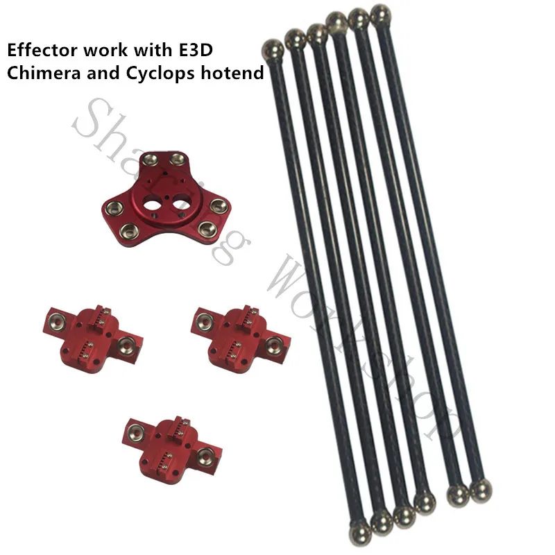 Reprap Delta стержни коссель XL Магнитная каретка + эффектор для Chimera/Cyclops hotend 300 мм