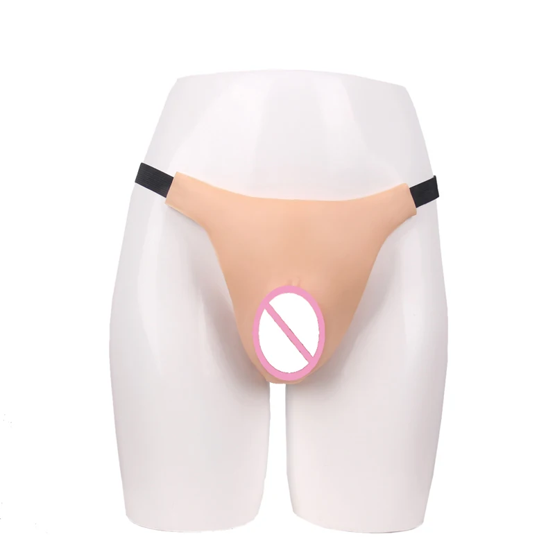 Sexy Fake Vagina Thong Hiding Gaff Realistic Vagina Insertable for Crossdresser Transgender Cosplay Ajusen