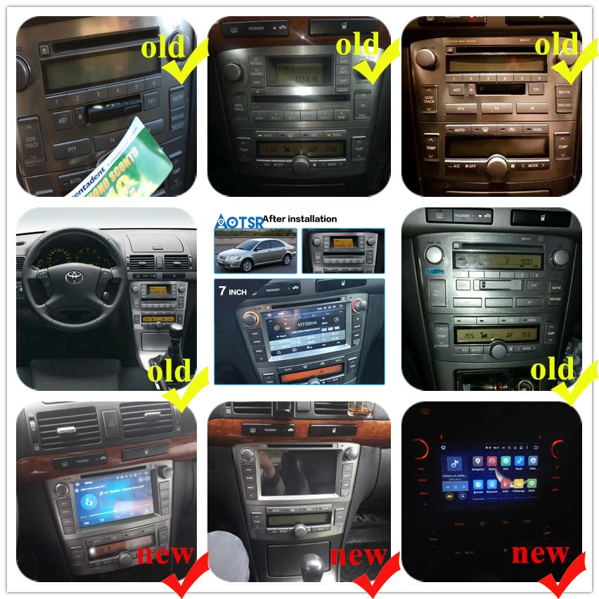 64G ram Android 9,1 автомобильный Радио gps Мультимедиа Стерео dvd-плеер для Toyota Avensis T25 2003-2008 Авто Аудио wifi видео навигация