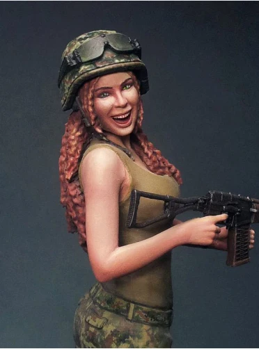 Неокрашенная полимерная фигурка Smile Girl () 1/16 120 мм|resin figure|1/16 scaleresin figures 120mm |