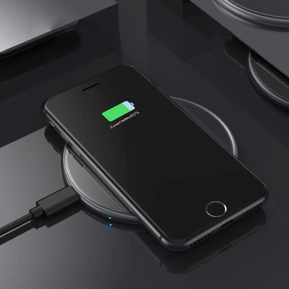 Беспроводное зарядное устройство Ascromy 10 Вт Qi для быстрой зарядки Samsung Galaxy S10 S9 S8 Plus