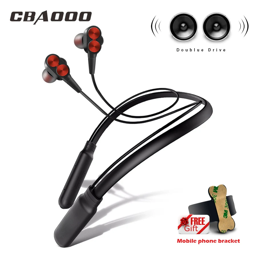 Bluetooth наушники CBAOOO B800, беспроводные наушники, bluetooth-гарнитура, спортивные шейные наушники с микрофоном для android, iphone, xiaomi