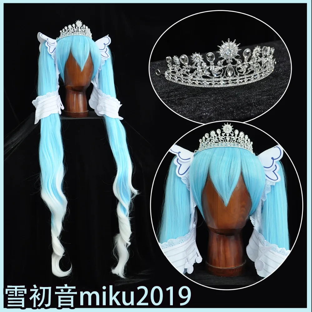 [Сток] Аниме Vocaloid V Hatsune Miku ICE SNOW Miku платье принцессы для косплея костюм для женщин Хэллоуин новинка