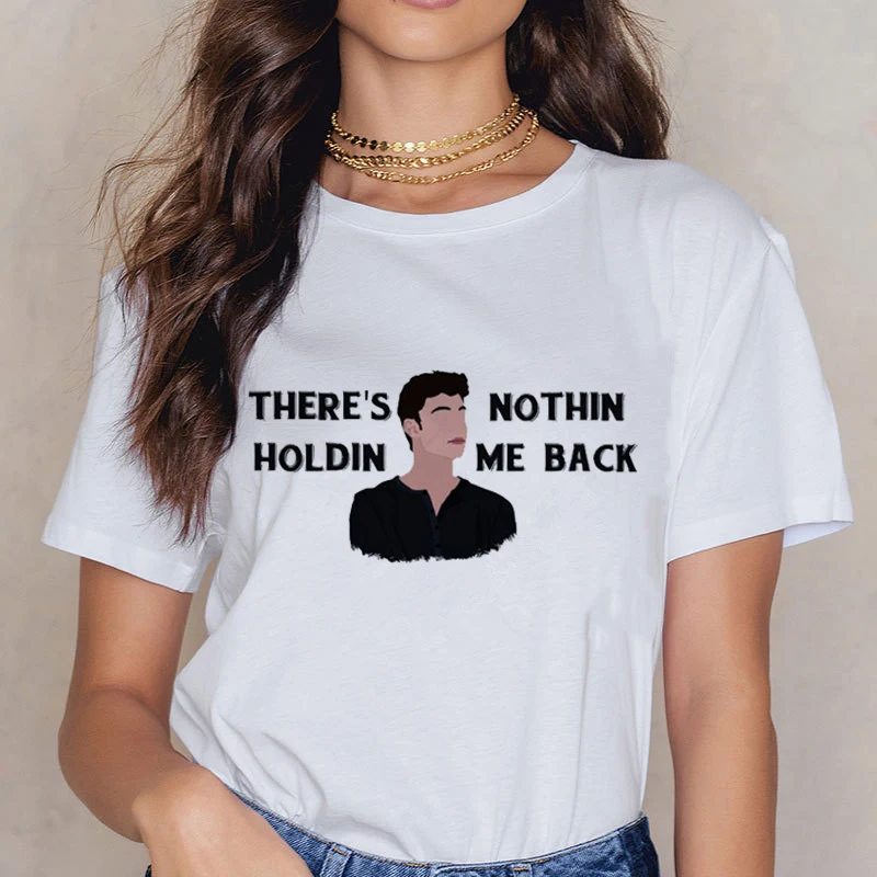 Женская футболка в стиле Харадзюку Shawn Mendes 90s Ullzang модная с забавным графическим