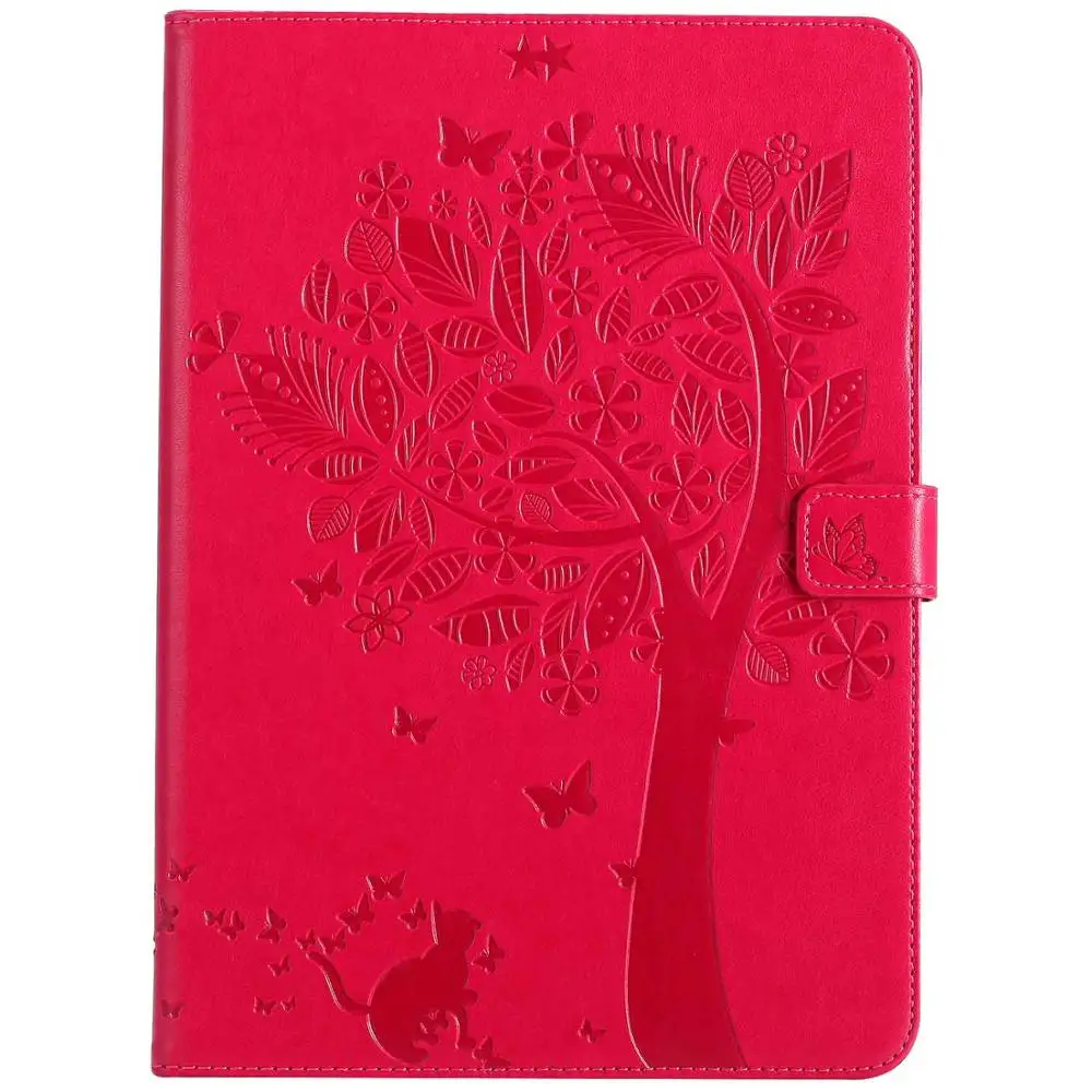 7 Для Coque iPad Air 2 Чехол кошка из тисненой искусственной кожи Магнитная застежка Стенд чехол автовключение/сна Smart Cover для iPad Air2/Air 1 - Цвет: 7
