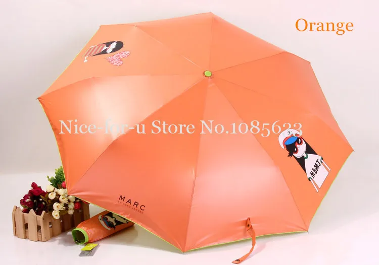 Stylish Marc Jacobs Candy Color Fully-automatic Anti-UV Parasol Sunshade Sunny Rainy Umbrella |