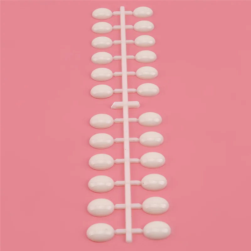 Натуральные круглые накладки для ногтей с цветной таблицей наклеек плоской