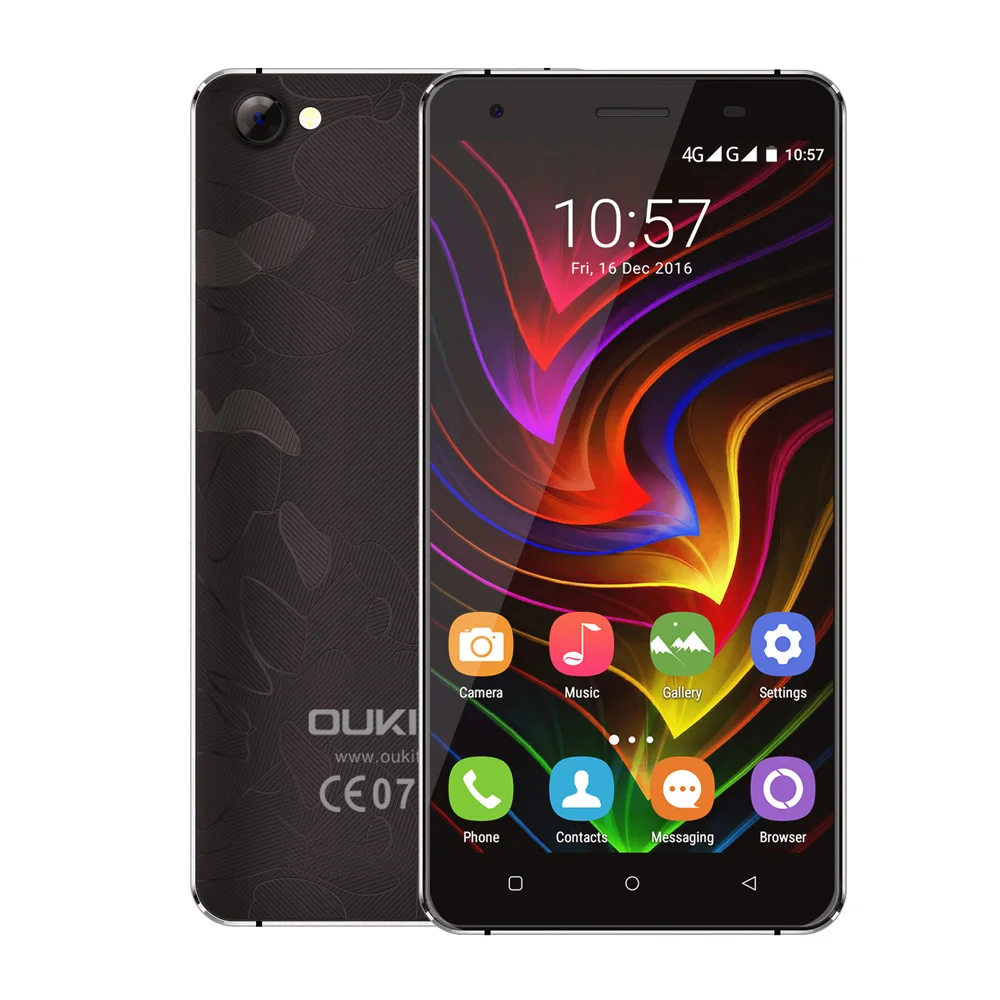 Oukitel C5 pro мобильного телефона Android 6.0 MTK6737 Quad-Core сотовый телефон 2 ГБ + 16 5.0MP 2MP Dual Sim 5.0