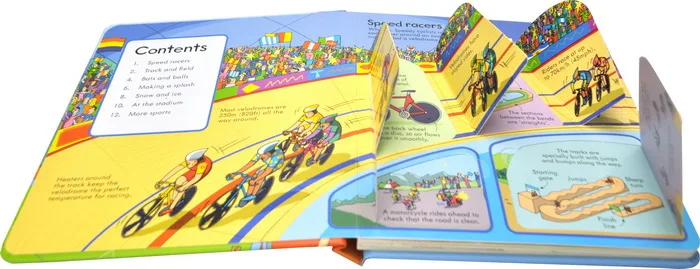 Британия английский 3D Usborne загляните картина на спортивную тематику книга