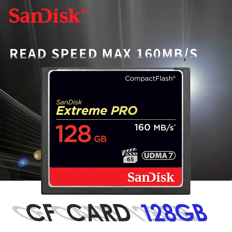 SanDisk Extreme Pro CompactFlash памяти CF карта до 160 МБ/с. скорость чтения для богатых 4 К и Full HD