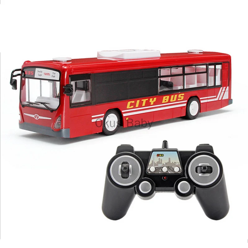 RC Car 6 Channel 2.4G Remote Control Bus City Express High Speed One Key Start Function Bus with Sound and Light Toys for Boy enlarge