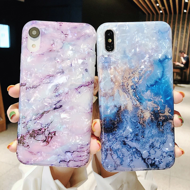 Винтажный мраморный чехол Kerzzil для iphone XS Max XR X 10 Жесткий ПК полное покрытие чехлы