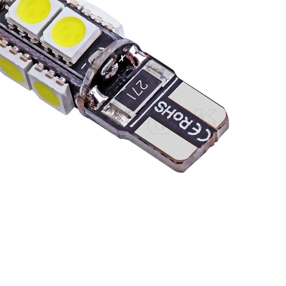 2 шт./лот Canbus автомобильные светодиодные SMD Лампы w5w T10 9led W5W canbus 194 t10 9SMD 5050 лампы для