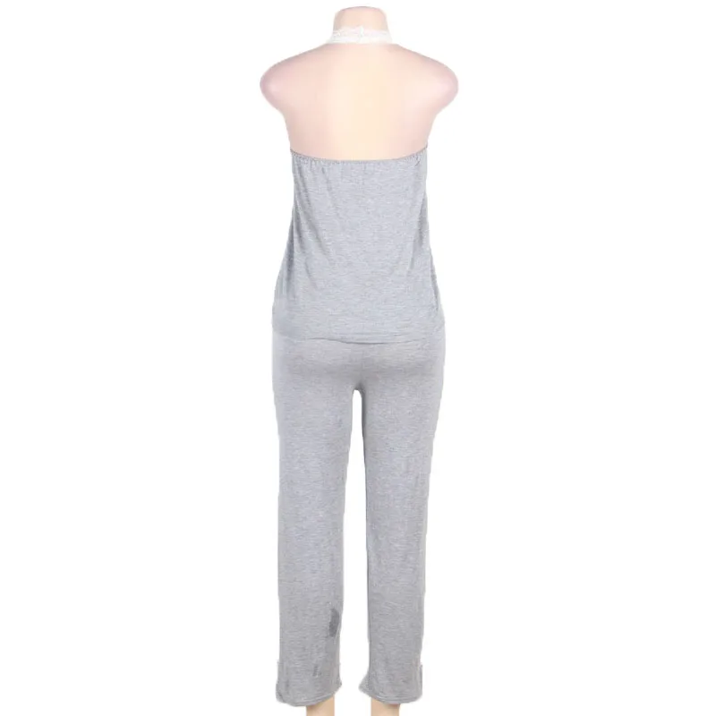 Женские пижамы из хлопка размера плюс 6XL, пижамы для женщин, пижамы с лямкой через шею, женское белье, Повседневная Ночная рубашка, пижамы R80160