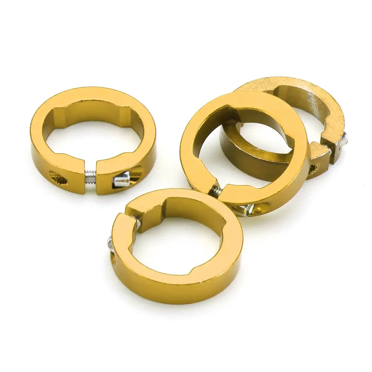 Yellow 12mm 4 шт. Велосипедное кольцо для захвата сплав замена замка на стопорных колец 8/12 мм для рукоятка ручки MTB руль для велосипеда, Запчасти - Цвет: Yellow 12mm