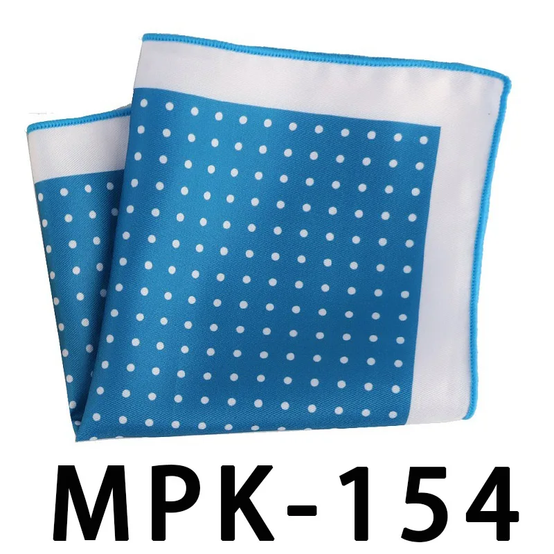 MPK-154 YISHLINE отличительный мужской носовой платок Карманный квадратный шелковый мужской горошек с принтом пейсли мужские нагрудные Платки для мужских костюмов аксессуары - Цвет: MPK-154