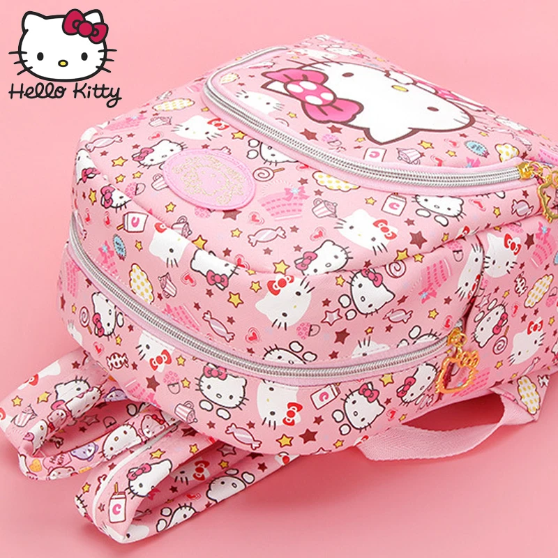 Сумка Hello Kitty модный детский розовый рюкзак с героями мультфильмов школьная сумка