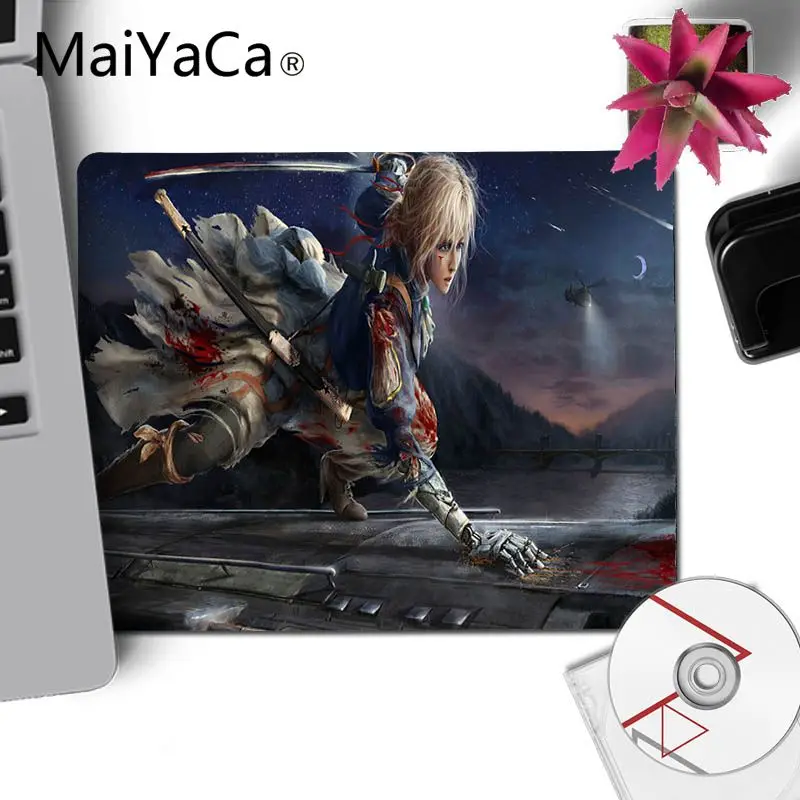 Коврик для мыши MaiYaCa фиолетовый evergarden girl с японским аниме дизайн сделай сам