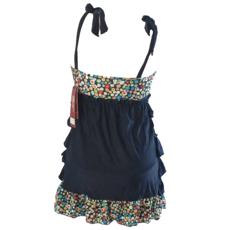 suittop Swimwear Women 2017 Summer New Sexy Bathing Suit Conservative Swimsuit Ruffle Swimming For Flat bottom pants | Спорт и