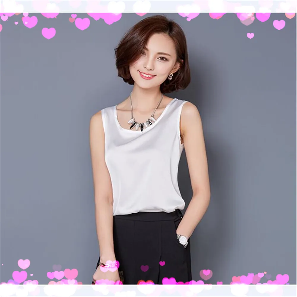 Женский топ без рукавов имитация шелка лето 2017|women camis|silk tank toptank top women |