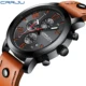relogio masculino CRRJU Watch Men Military Quartz Mens Watches Top Brand Luxury Leather Sports Wristwatch Date Clock Chronograph Other Image